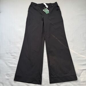 NWT Halara Flex Mid Rise Pocket Straight Leg Work Pants Black LARGE 02870324